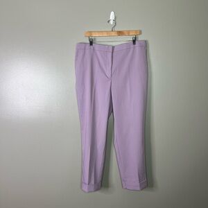 Ann Taylor high rise the ankle lilac dress pants size 16 office career wear